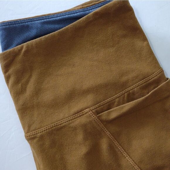 Women With Control Brown Leggings Activewear Full Length Straight Pockets XS‎ - Picture 2 of 8